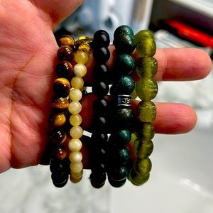 Stone braclets sold 5 each or 30 for set